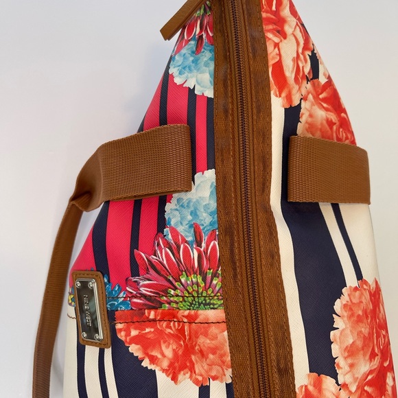 Nine West Floral Striped Faux Leather Tote Bag - Picture 7 of 15